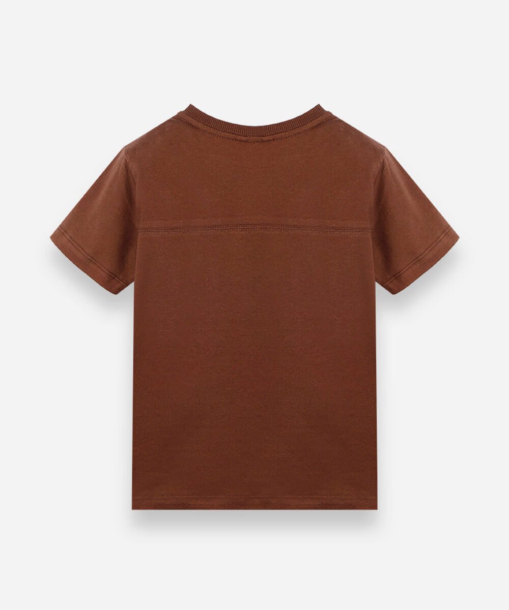 camiseta infantil de algodão manga curta marvel homem aranha marrom