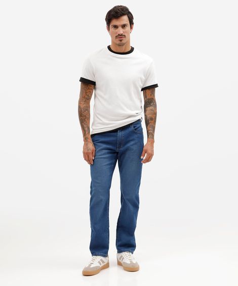 calça slim masculina jeans azul