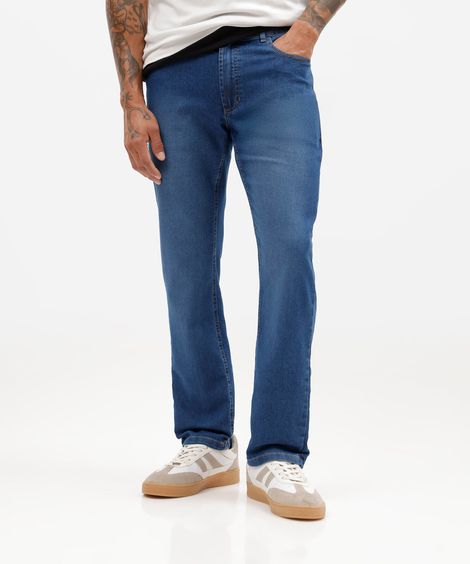 calça slim masculina jeans azul