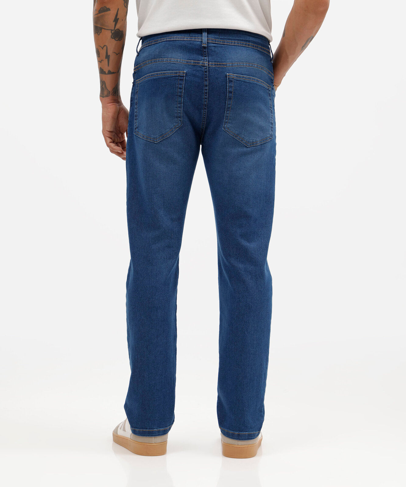 calça slim masculina jeans azul