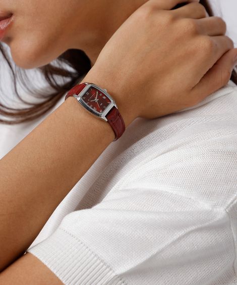 relógio feminino mindset analógico lqc4881lm7 w3wx vinho