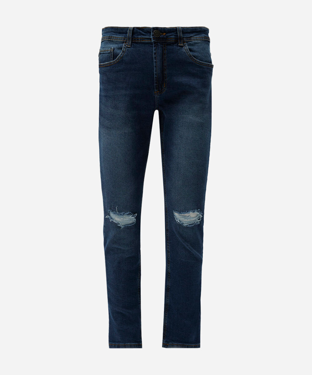 calça skinny masculina jeans destroyed azul
