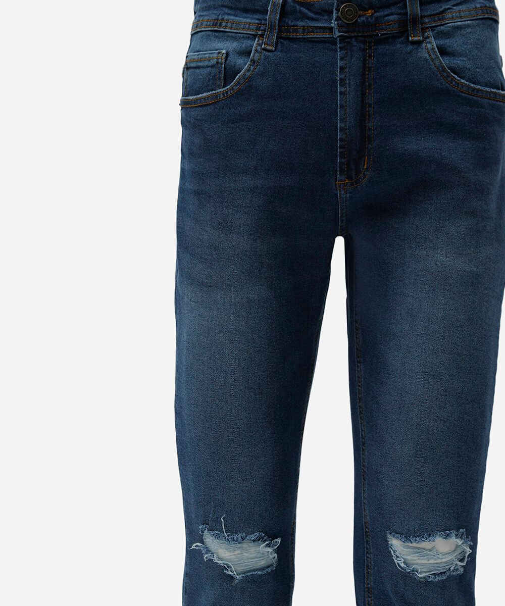 calça skinny masculina jeans destroyed azul