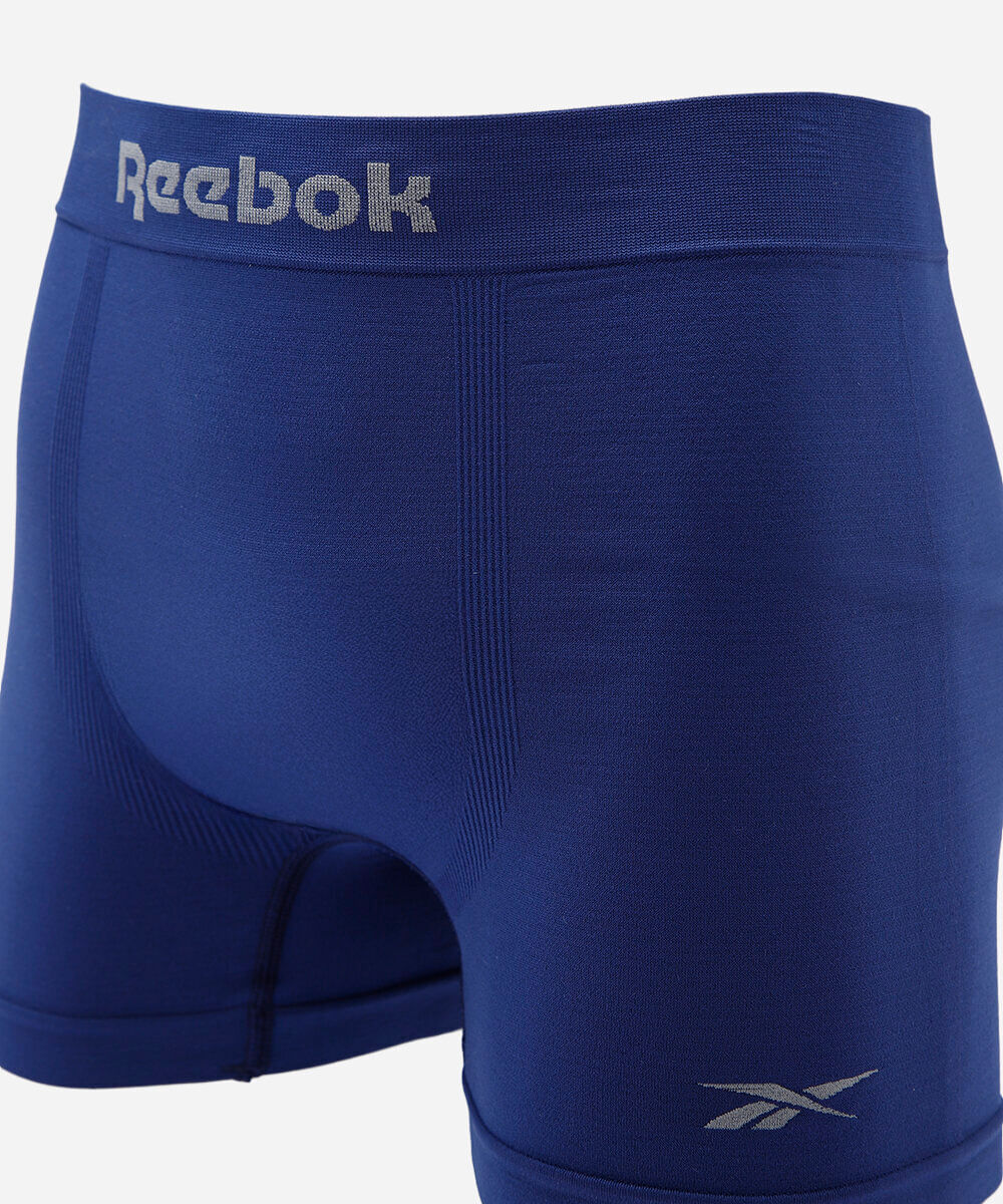kit de 6 cuecas boxer masculinas sem costura reebok colorido