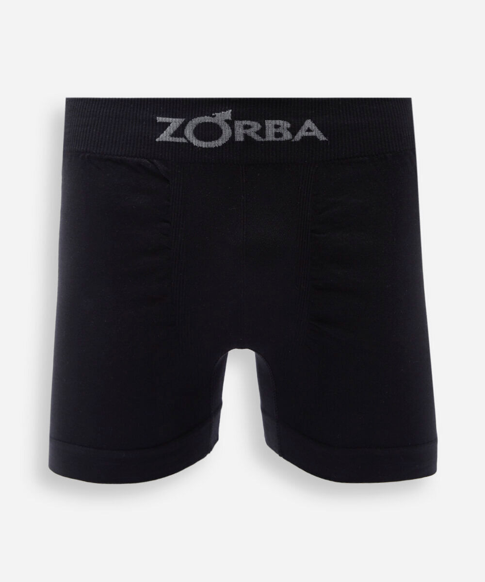 cueca boxer masculina sem costura zorba preta