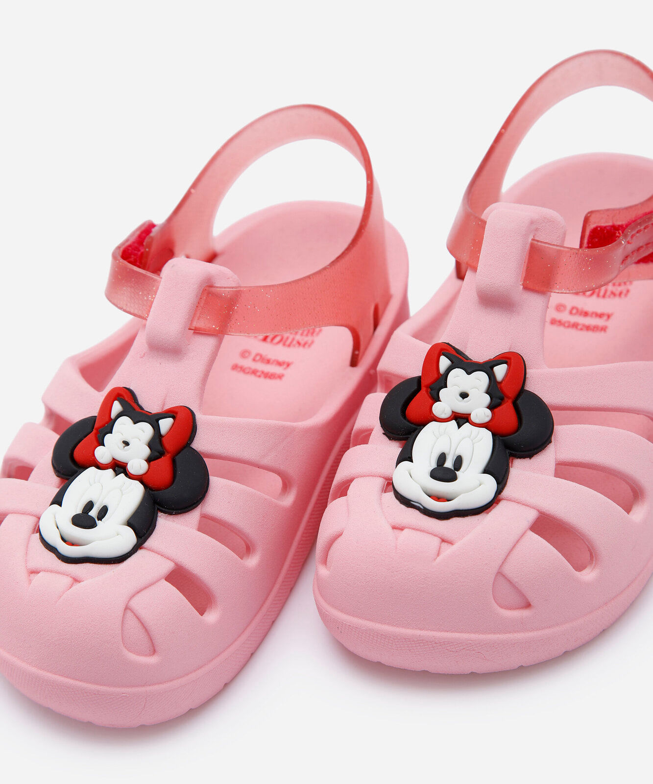 babuche infantil minnie grendene rosa