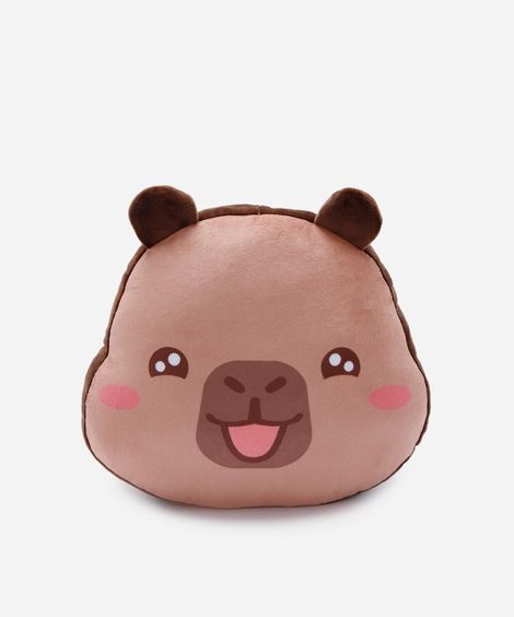 almofada capivara infantil marrom