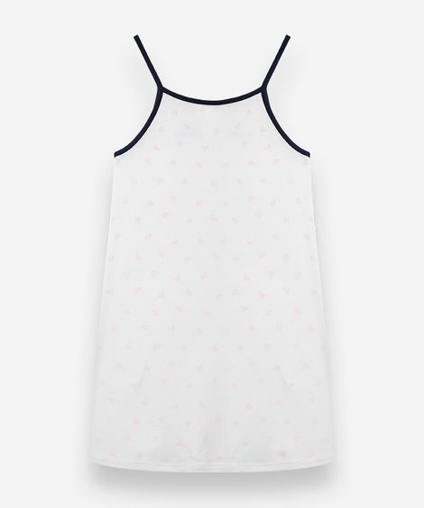 camisola juvenil com cardigan estampada off white