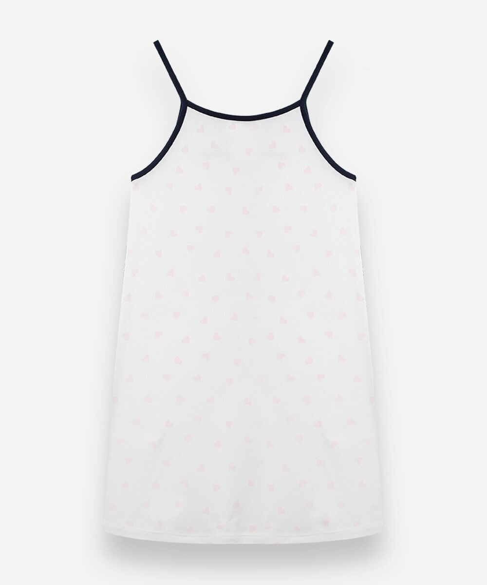 camisola juvenil com cardigan estampada off white