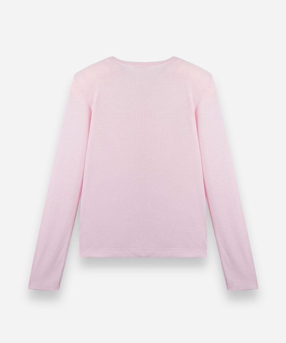camisola juvenil com cardigan estampada off white