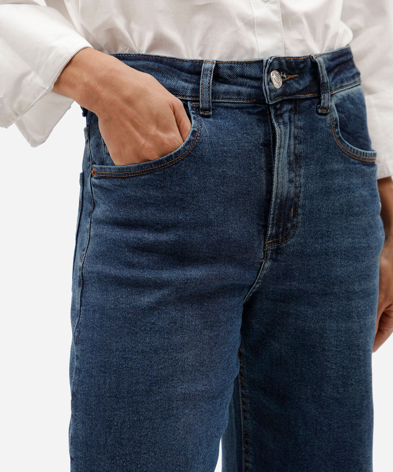 calça wide leg feminina jeans barra desfiada azul
