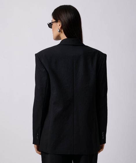 blazer oversized feminino de alfaiataria mindset preto
