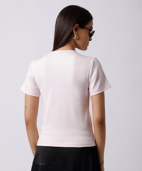 camiseta feminina de algodão peruano mindset rosa