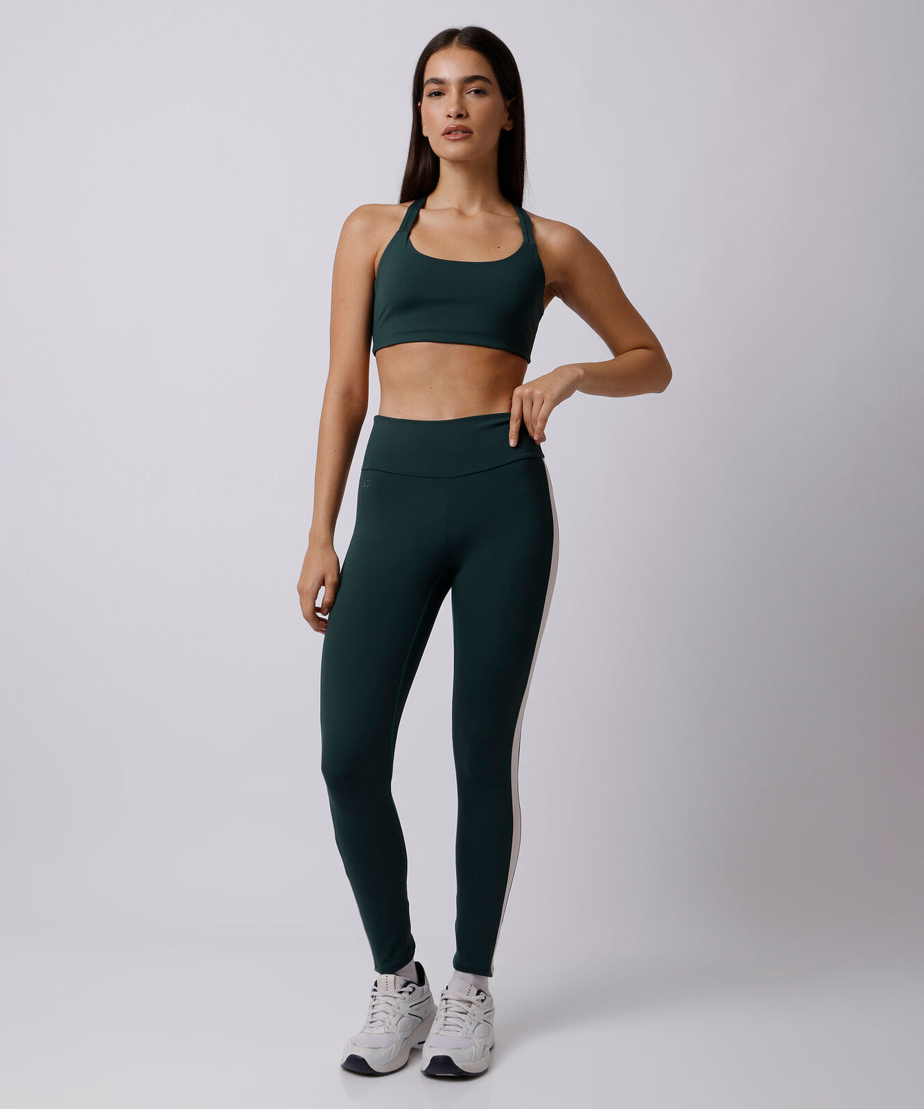 top feminino de poliamida mindset sport verde