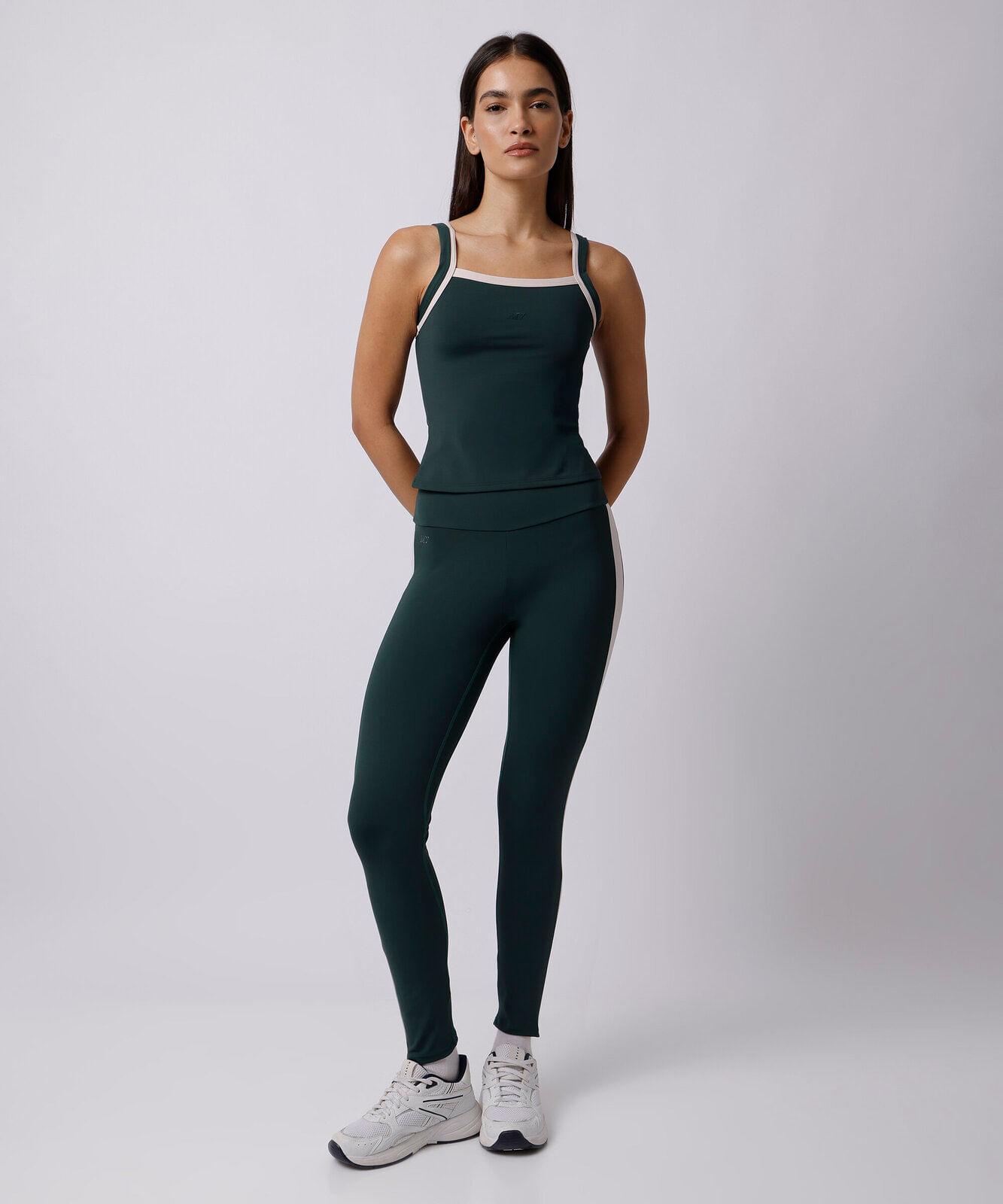 regata feminina de poliamida mindset sport verde