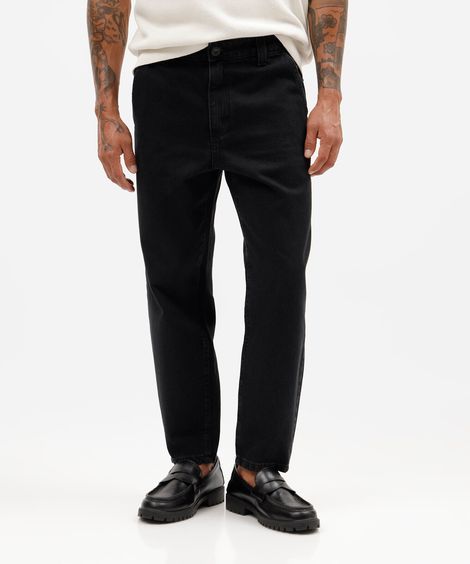 calça relaxed masculina jeans   - black jeans