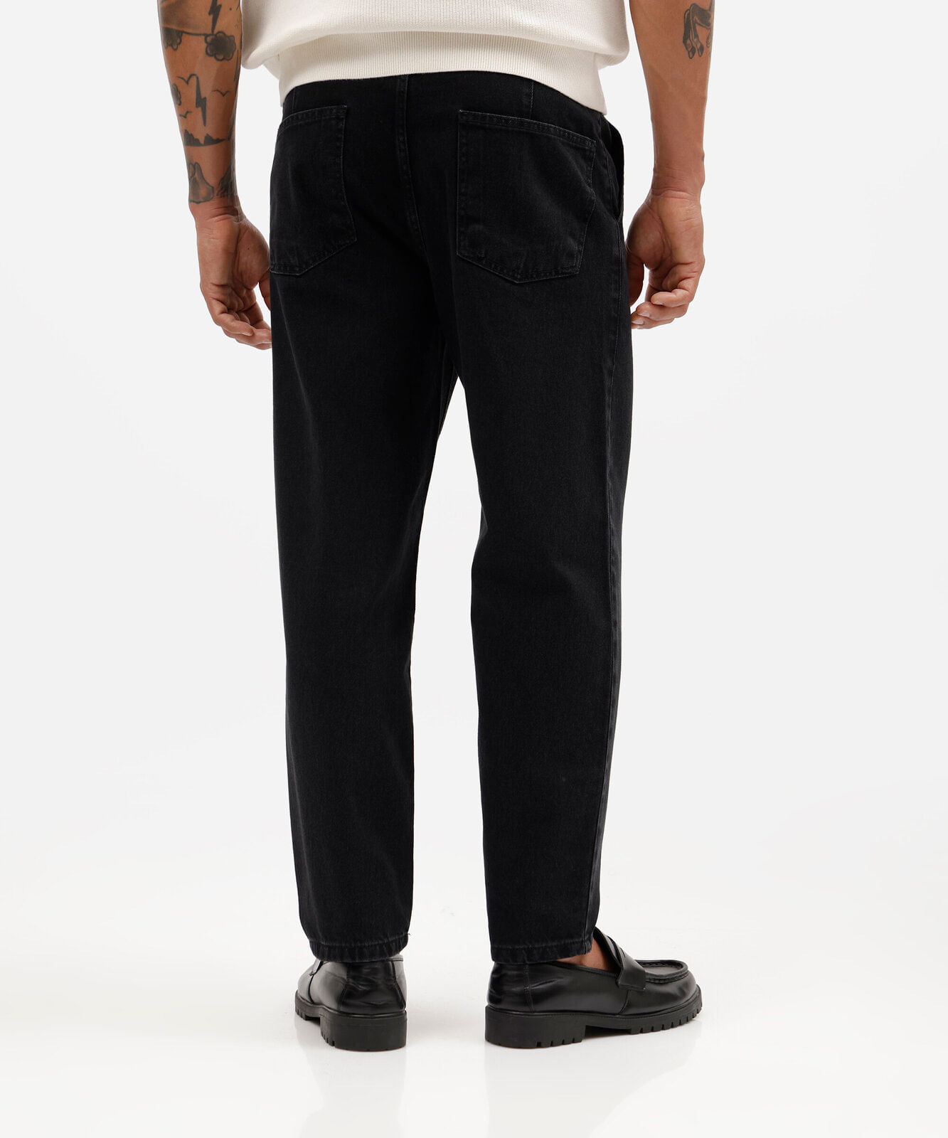 calça relaxed masculina jeans   - black jeans