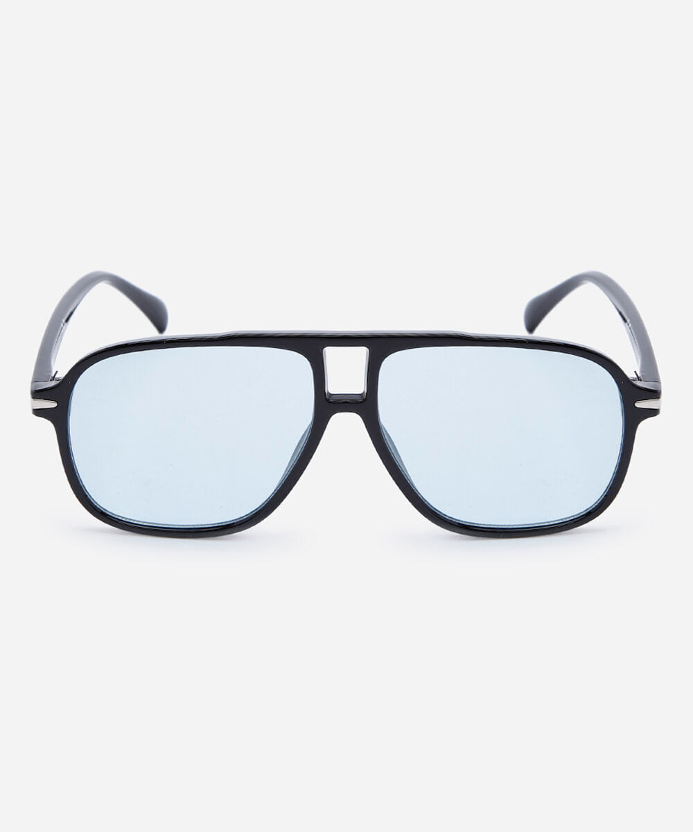 óculos de sol feminino quadrado de acetato triton preto