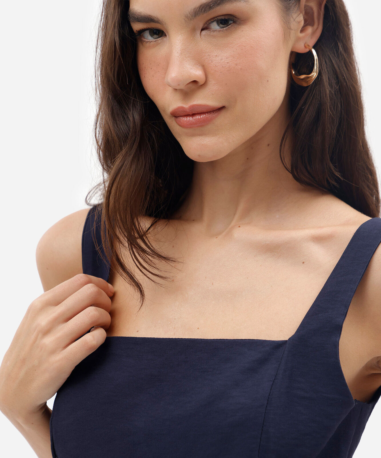 blusa peplum feminina com viscose texturizada azul