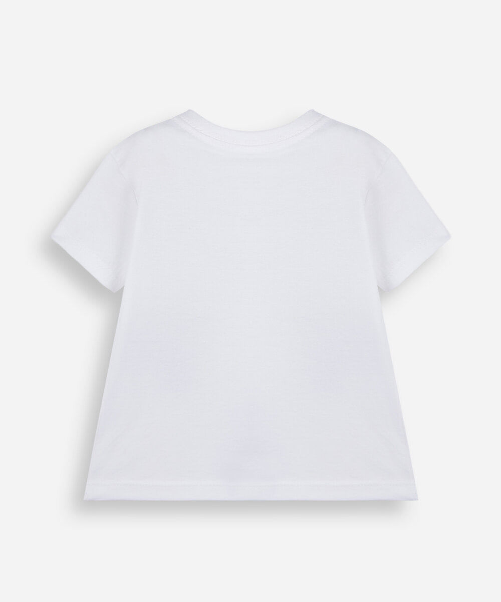 camiseta infantil de algodão manga curta os vingadores off white