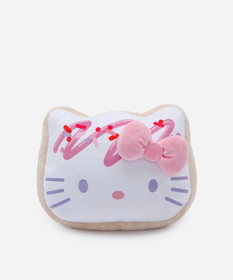 almofada infantil hello kitty com laço rosa