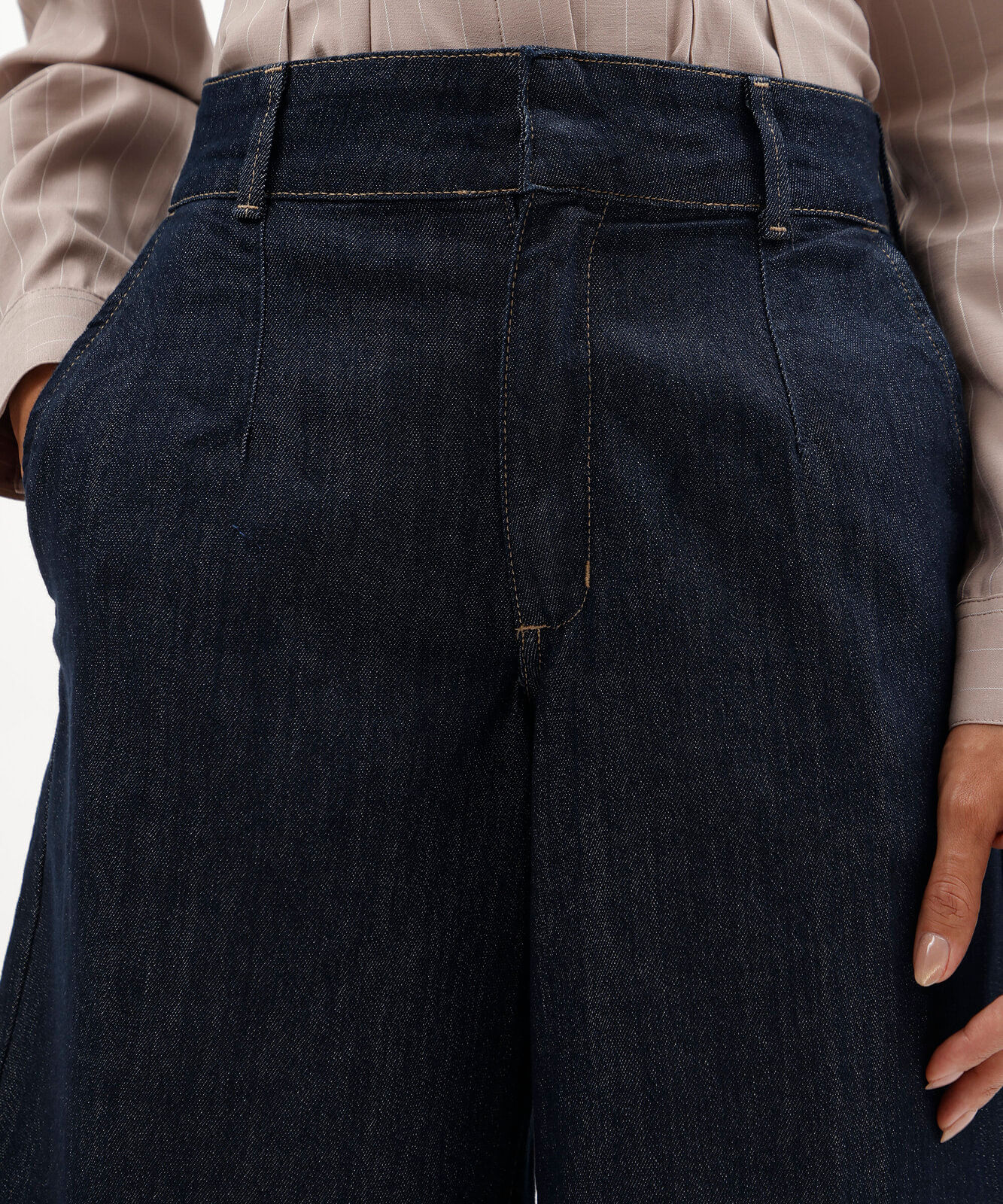 bermuda feminina jeans cintura alta azul