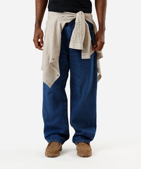 calça baggy masculina jeans azul
