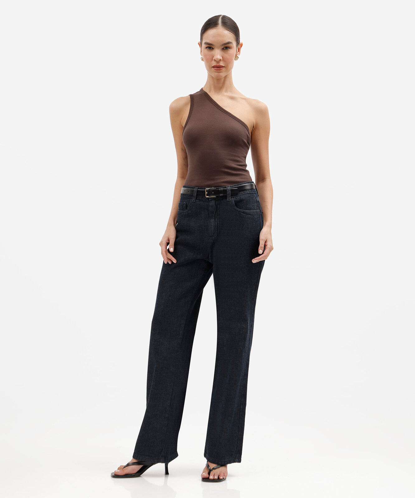 calça reta petit feminina jeans sawary azul