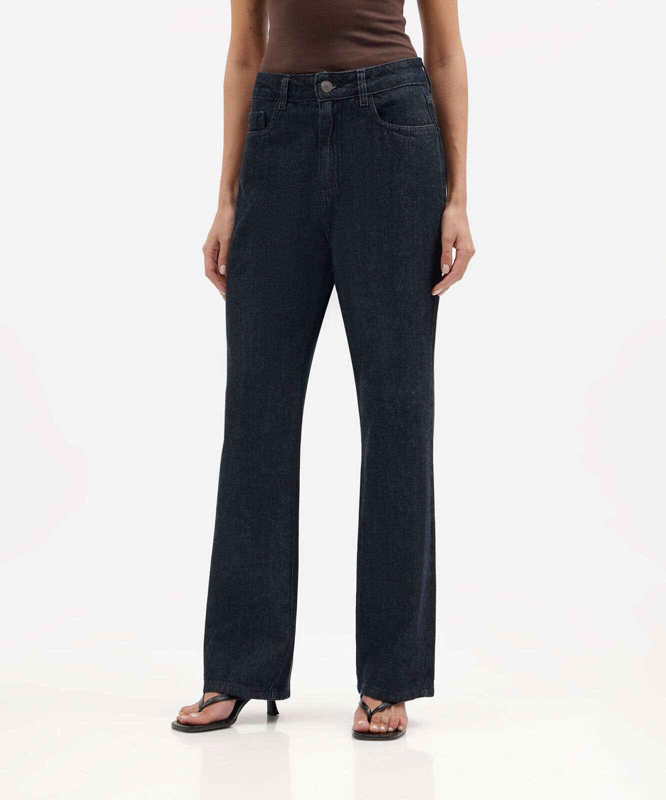 calça reta petit feminina jeans sawary azul