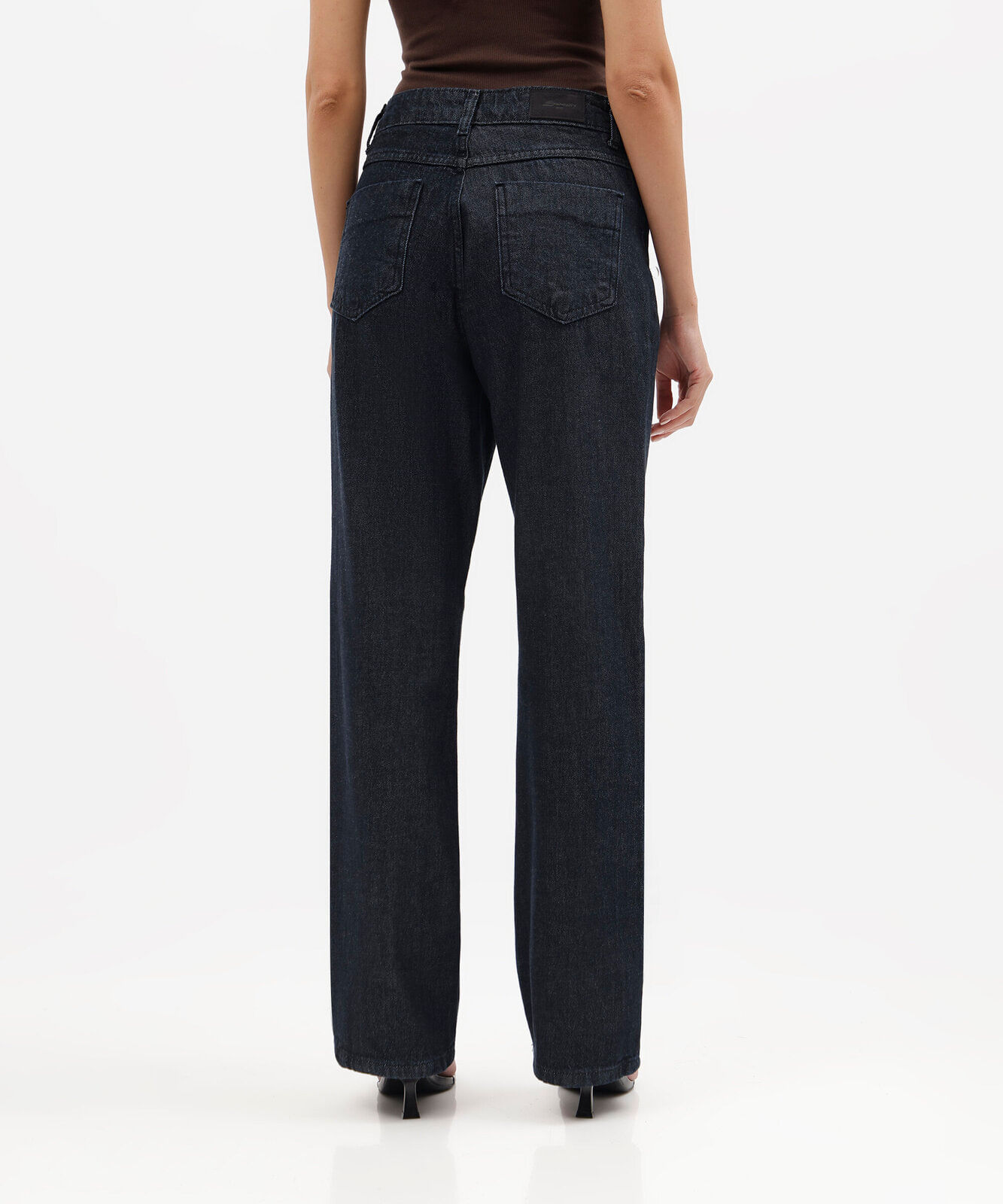 calça reta petit feminina jeans sawary azul