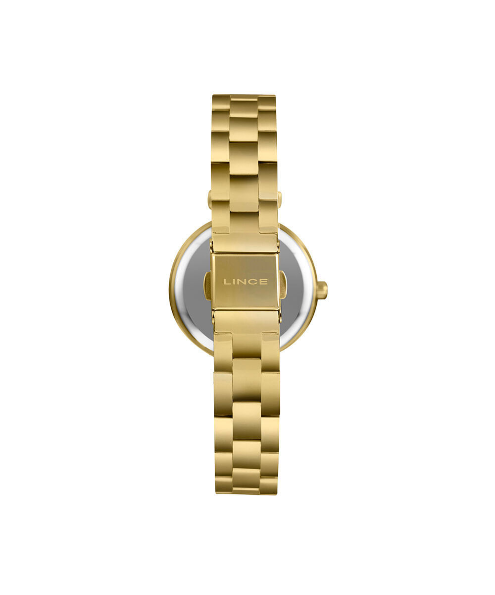 kit relógio feminino lince analógico lrgh300l30 c1kx dourado