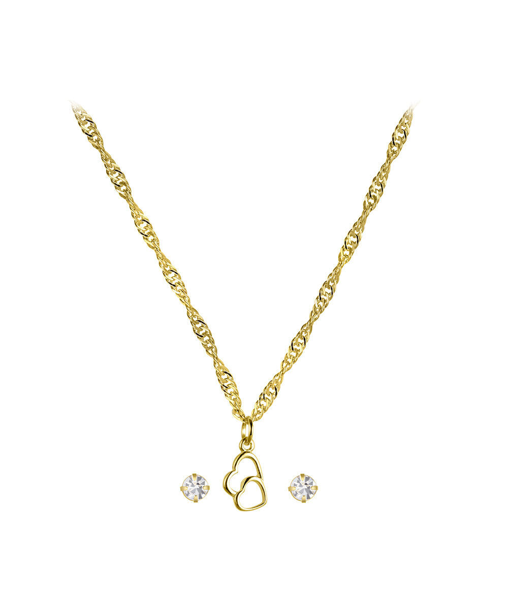 kit relógio feminino lince analógico lqgm083l23 k0lss1kx dourado