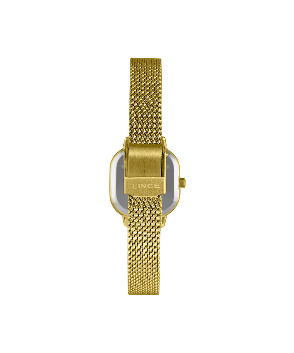 kit relógio feminino lince analógico lqgm083l23 k0lss1kx dourado
