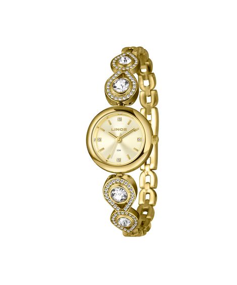 relógio feminino lince analógico lrgm069l25 c1kx dourado