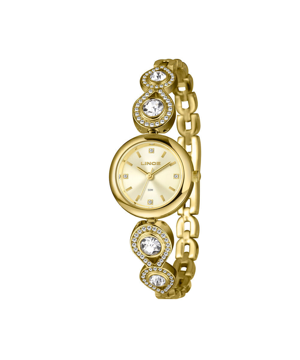 relógio feminino lince analógico lrgm069l25 c1kx dourado