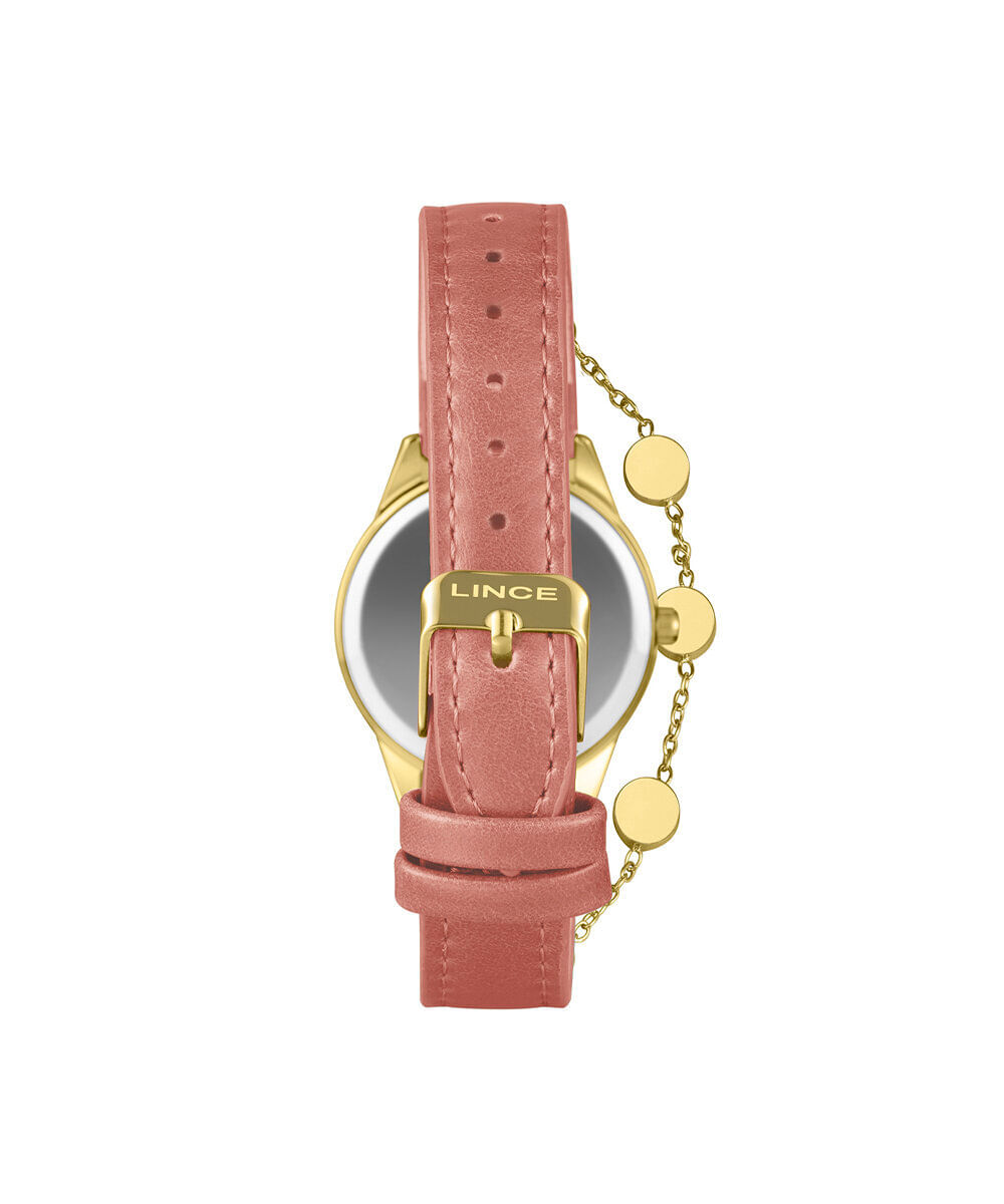 kit relógio feminino lince analógico lrc4876l34 c2rx dourado