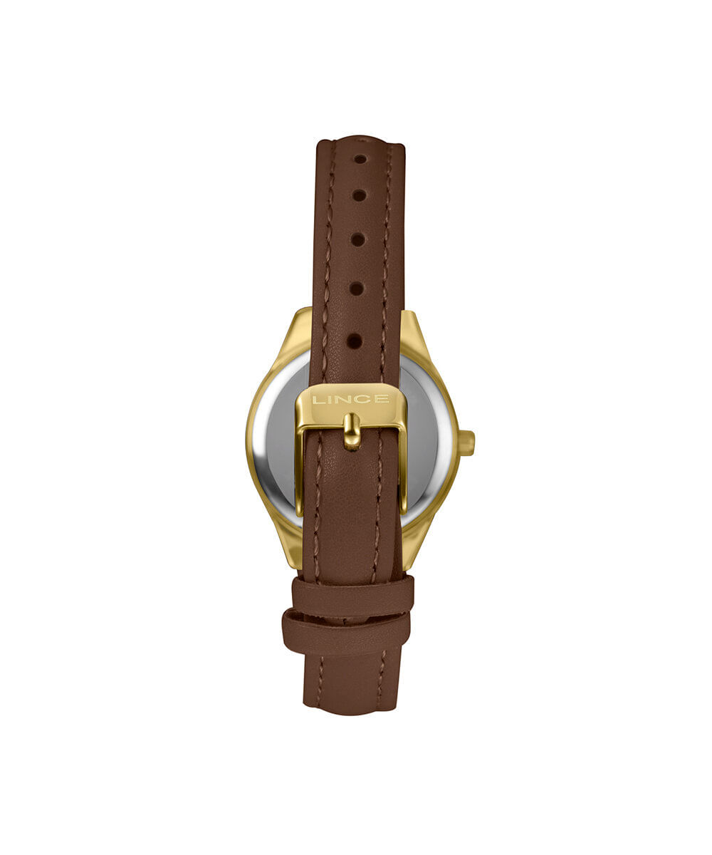 kit relógio feminino lince analógico lrch238l30 k0fwb2nx dourado