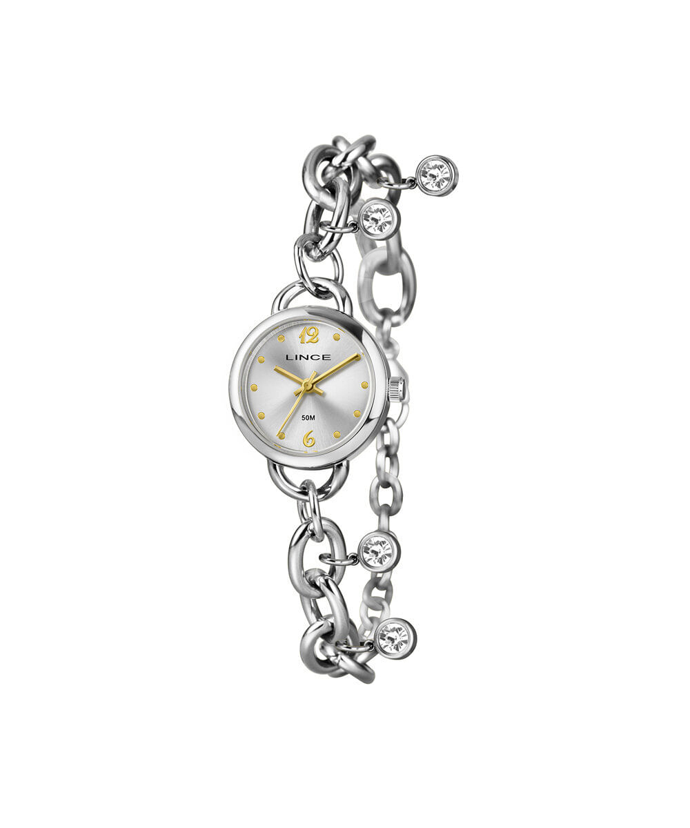 relógio feminino lince analógico lrm4877l25 s2sx prateado