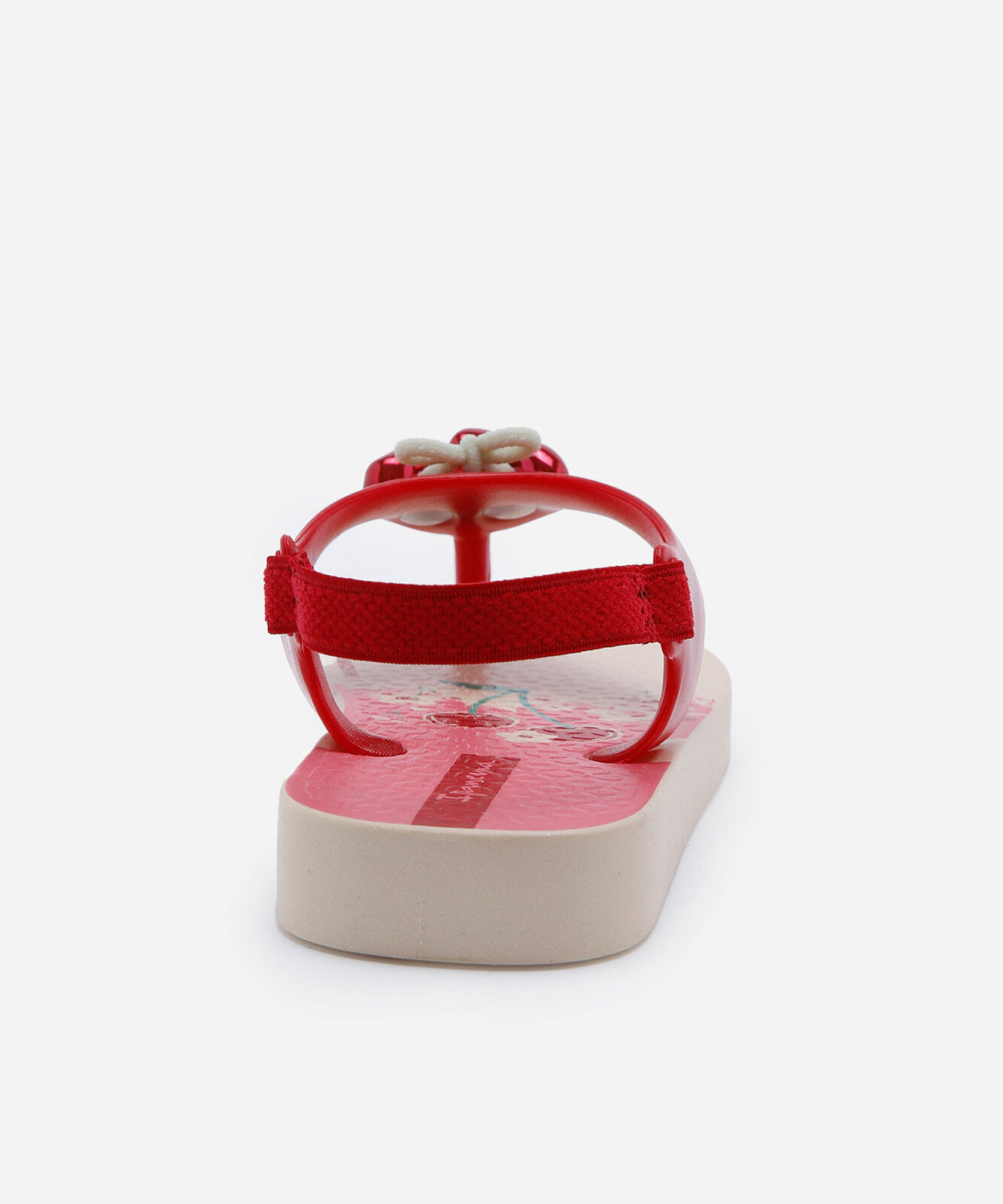 chinelo infantil ipanema belle com elástico vermelho