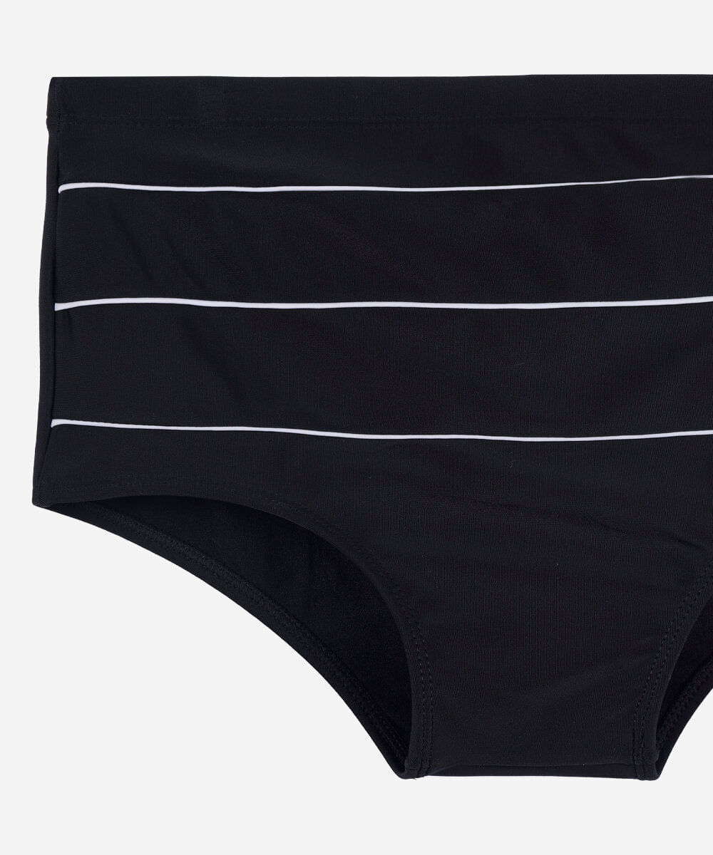sunga tradicional masculina listrada preta