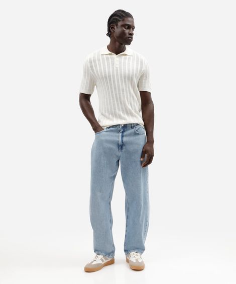 calça baggy masculina jeans azul
