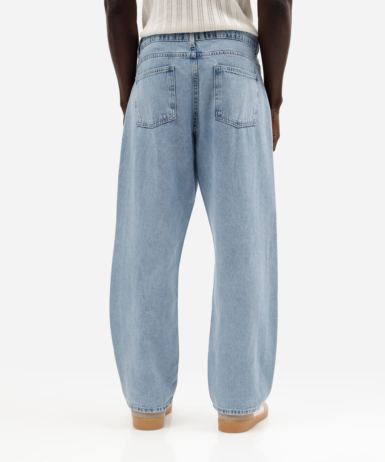 calça baggy masculina jeans azul