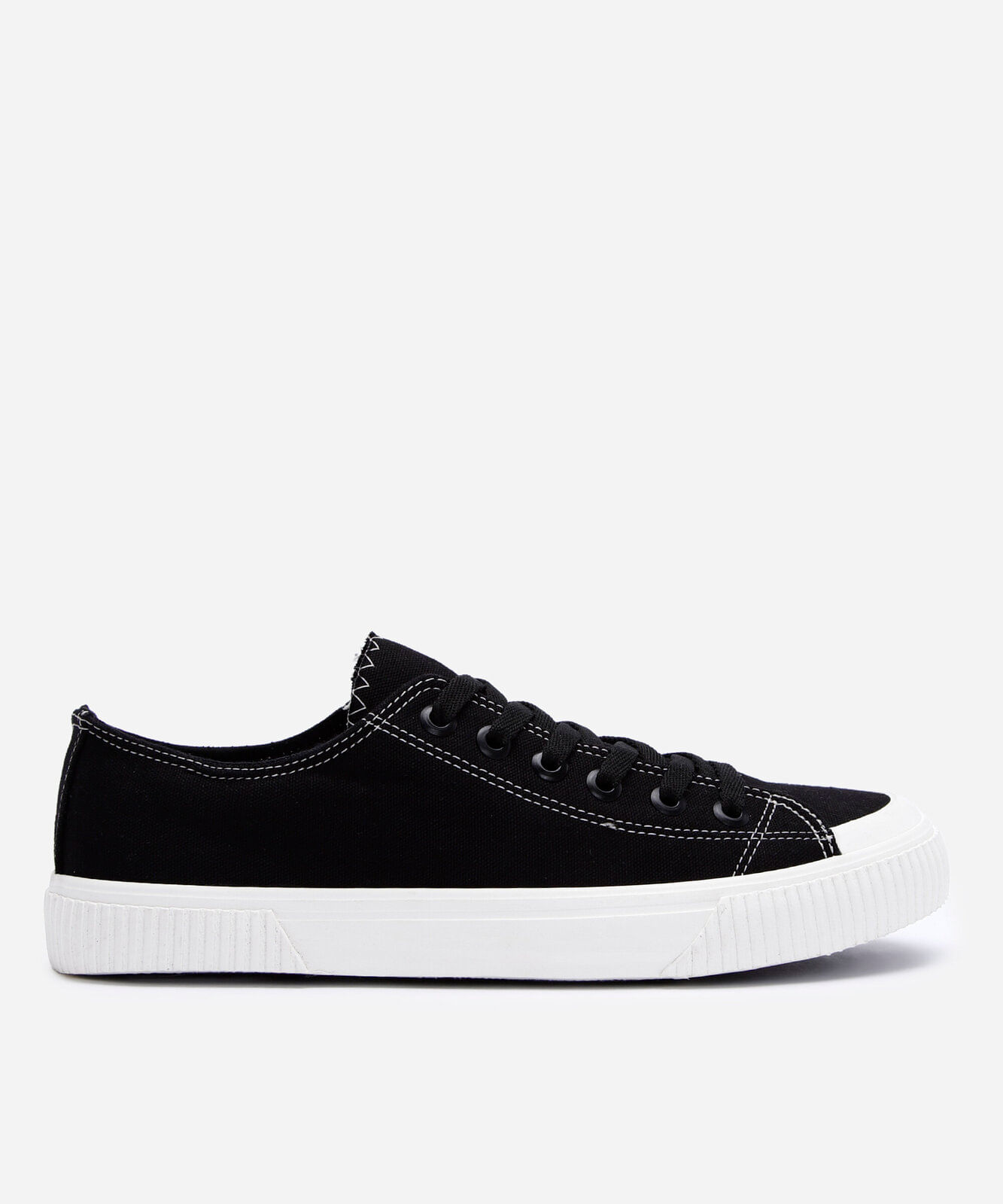 tênis casual de lona preto