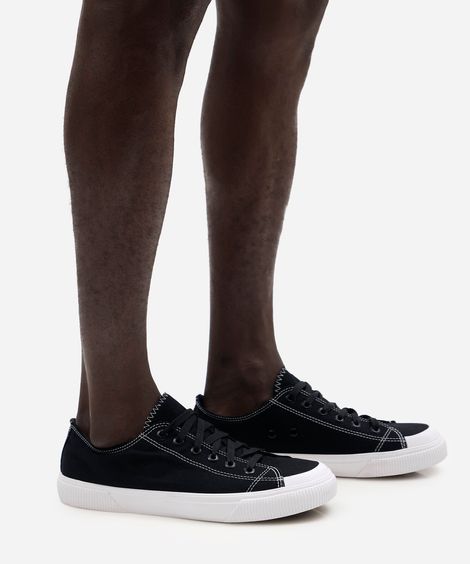 tênis casual de lona preto
