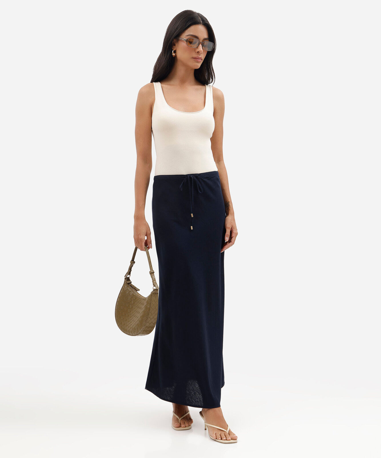 body feminino de algodão decote redondo canelado bege