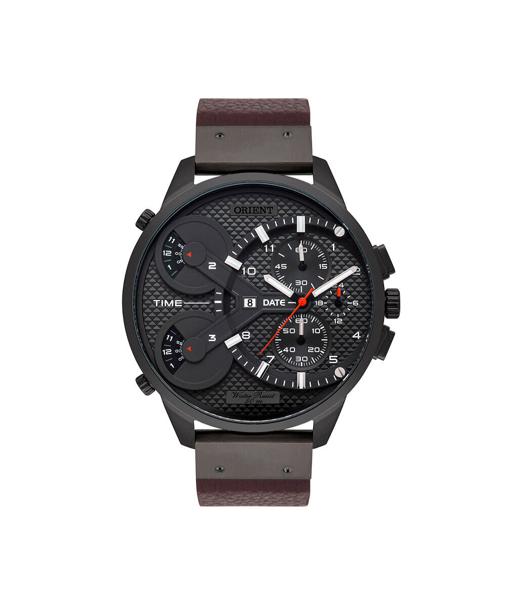 relógio masculino orient cronógrafo mysct003 g2nx preto