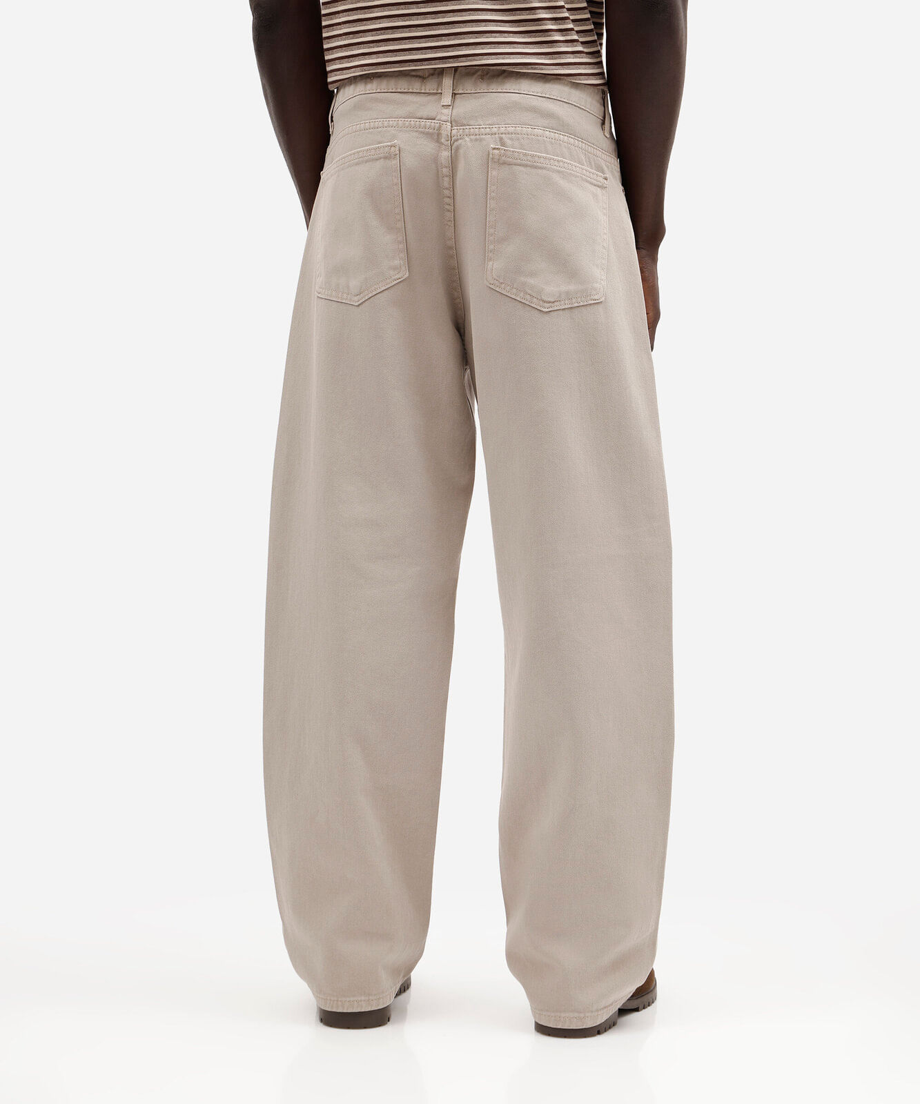 calça baggy masculina de sarja bege