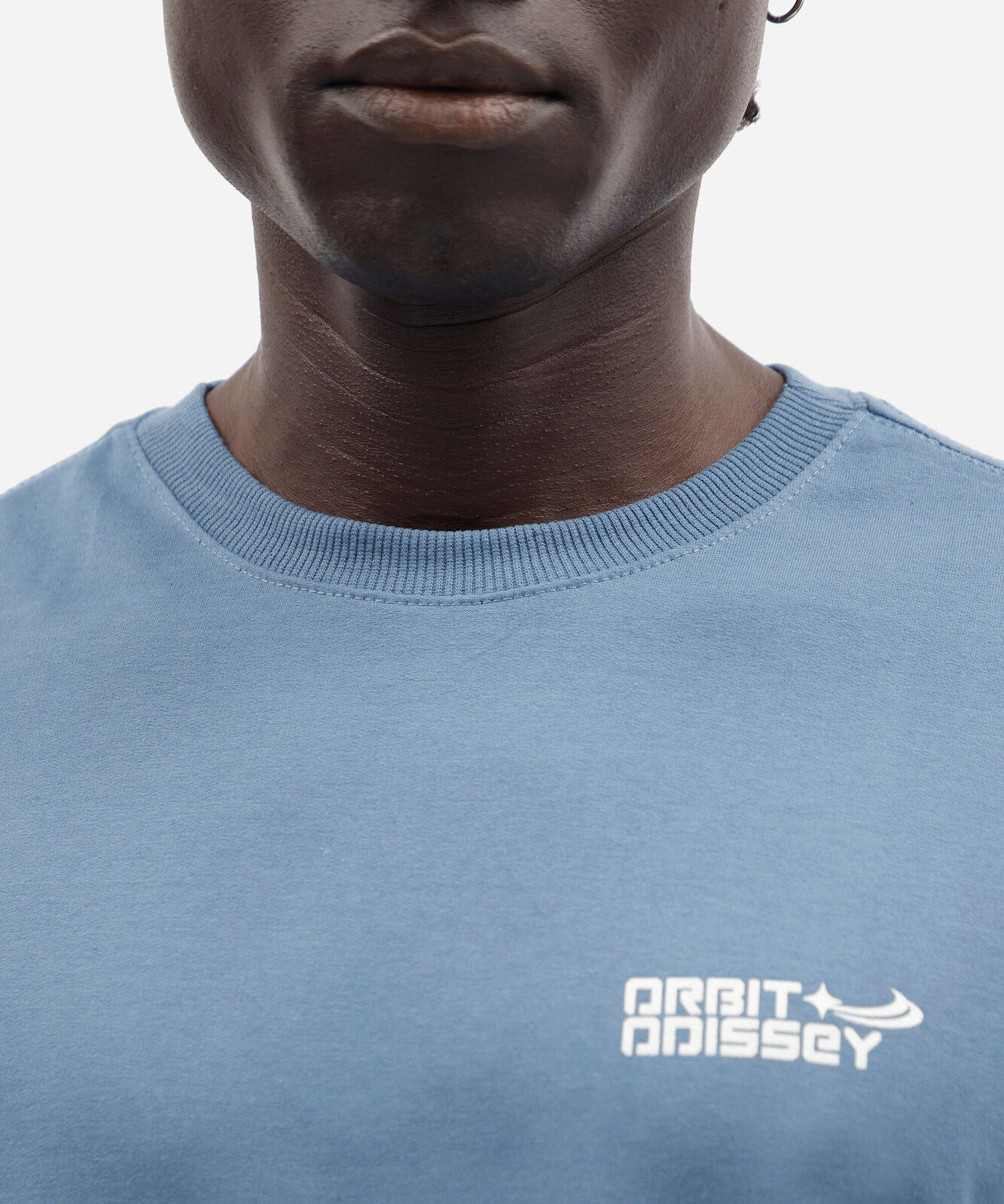 camiseta masculina com algodão manga curta estampada azul