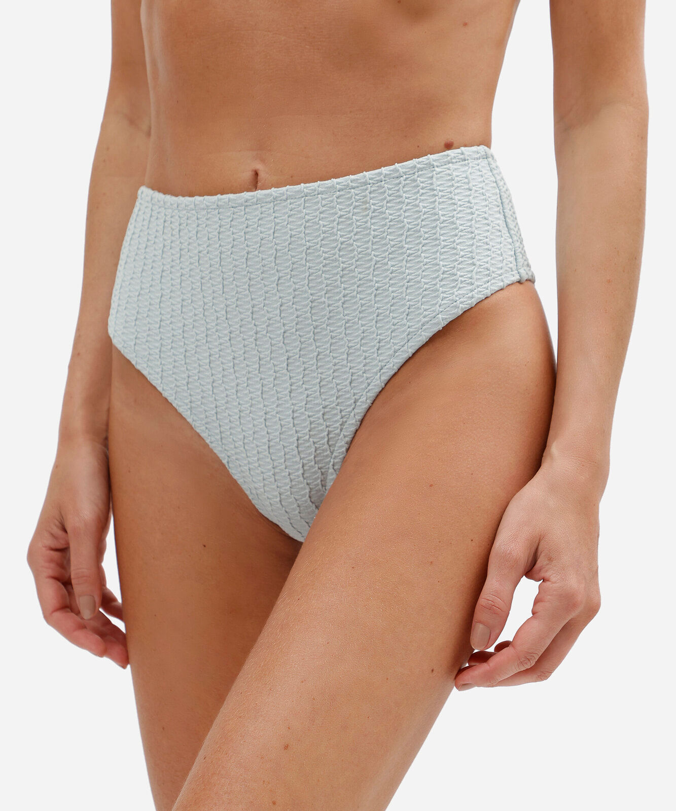 biquíni calcinha hot pant feminino texturizado azul