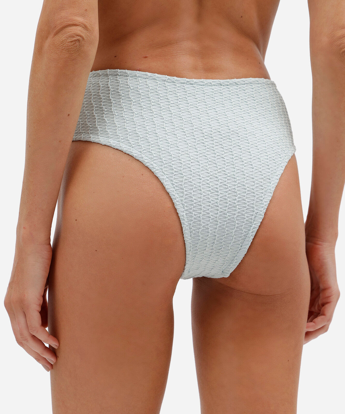 biquíni calcinha hot pant feminino texturizado azul